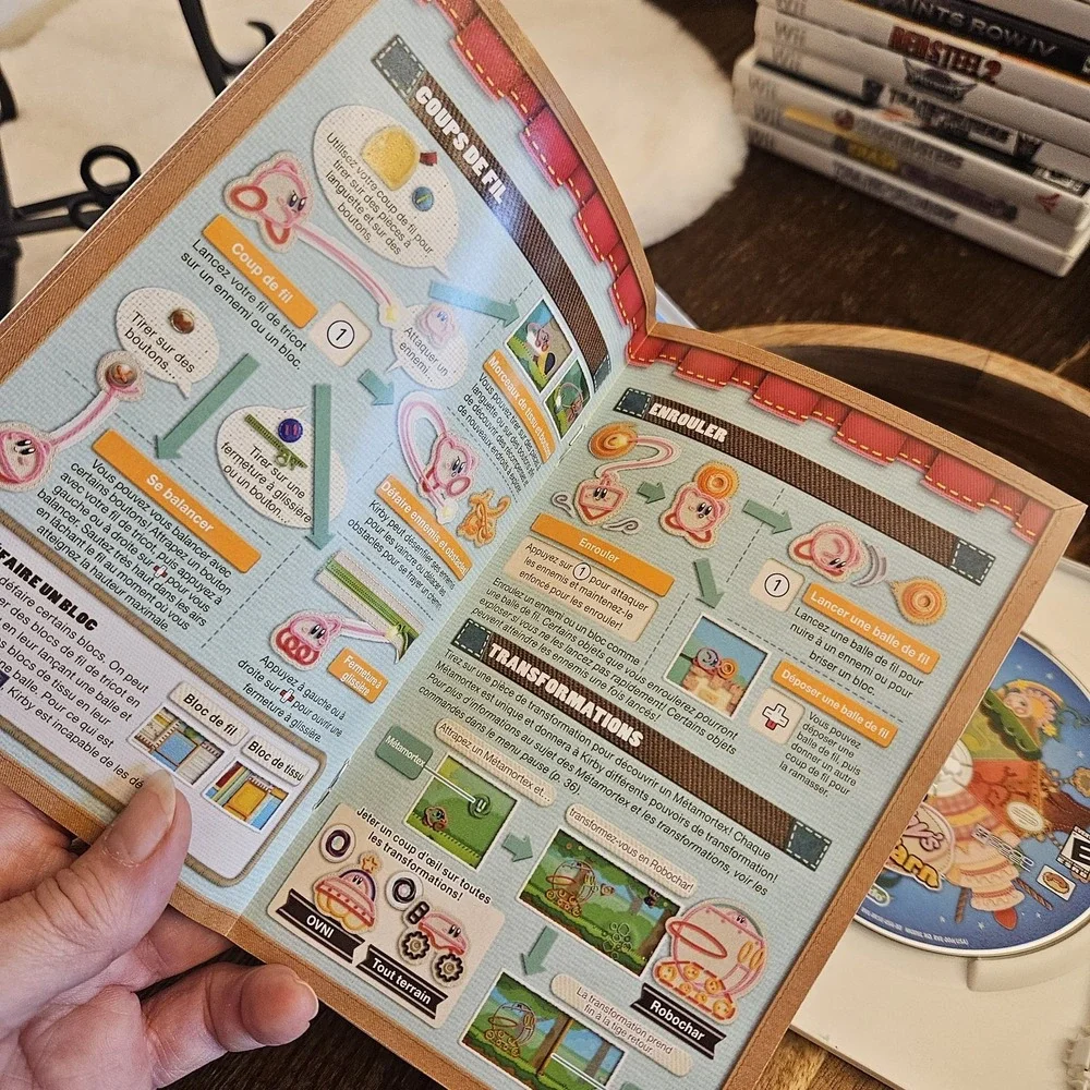 Kirbys Epic Yarn Nintendo Wii 2010 CIB Complete with Manual Tested Authentic